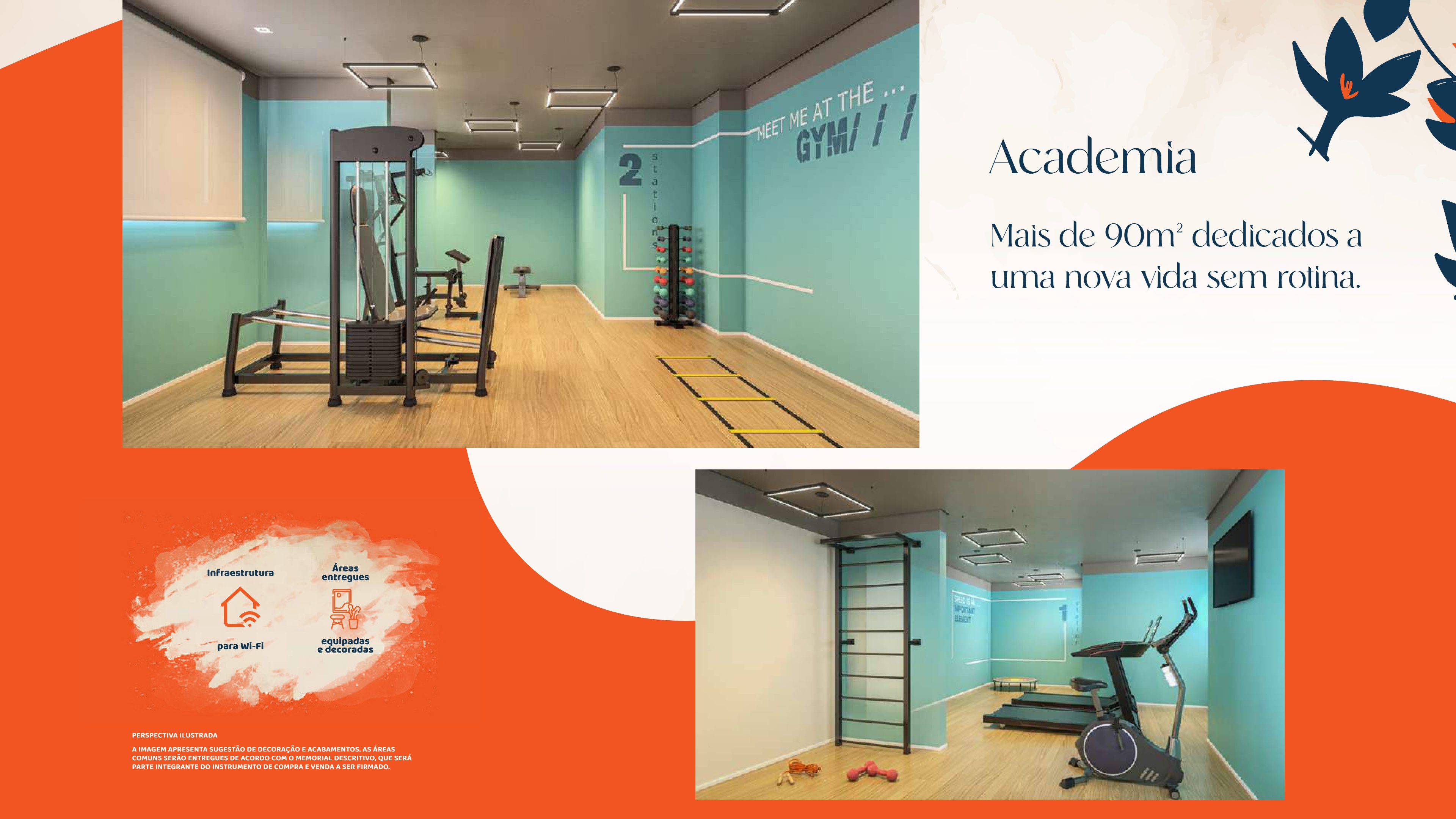 Academia com equipamentos
