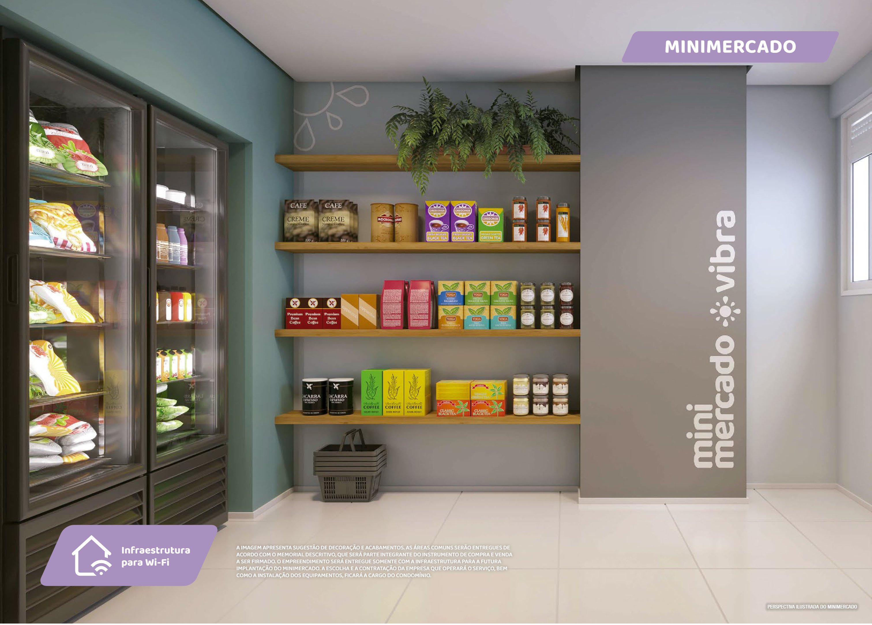 Minimercado - Perspectiva ilustrada
