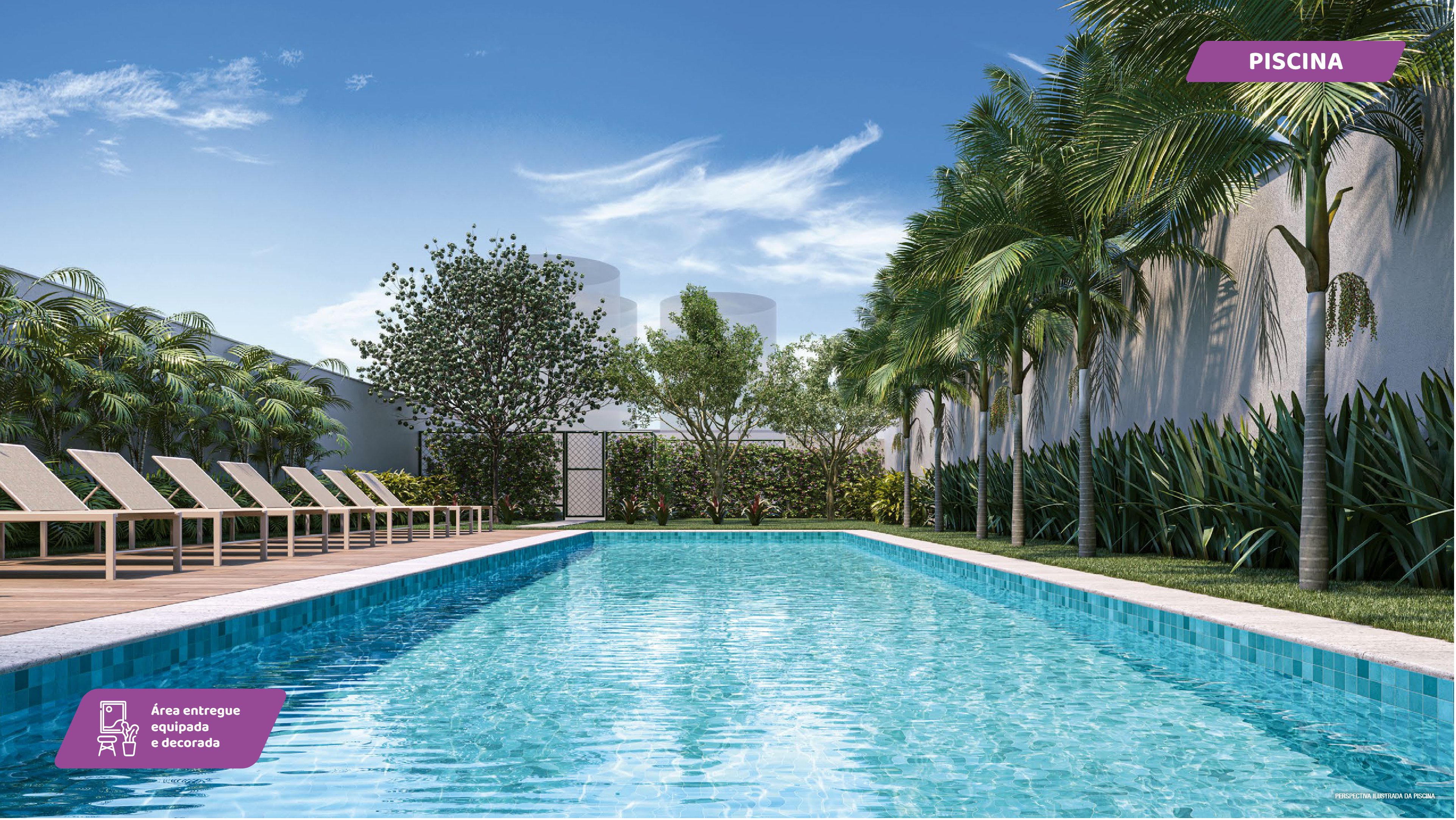 Piscina - Perspectiva ilustrada