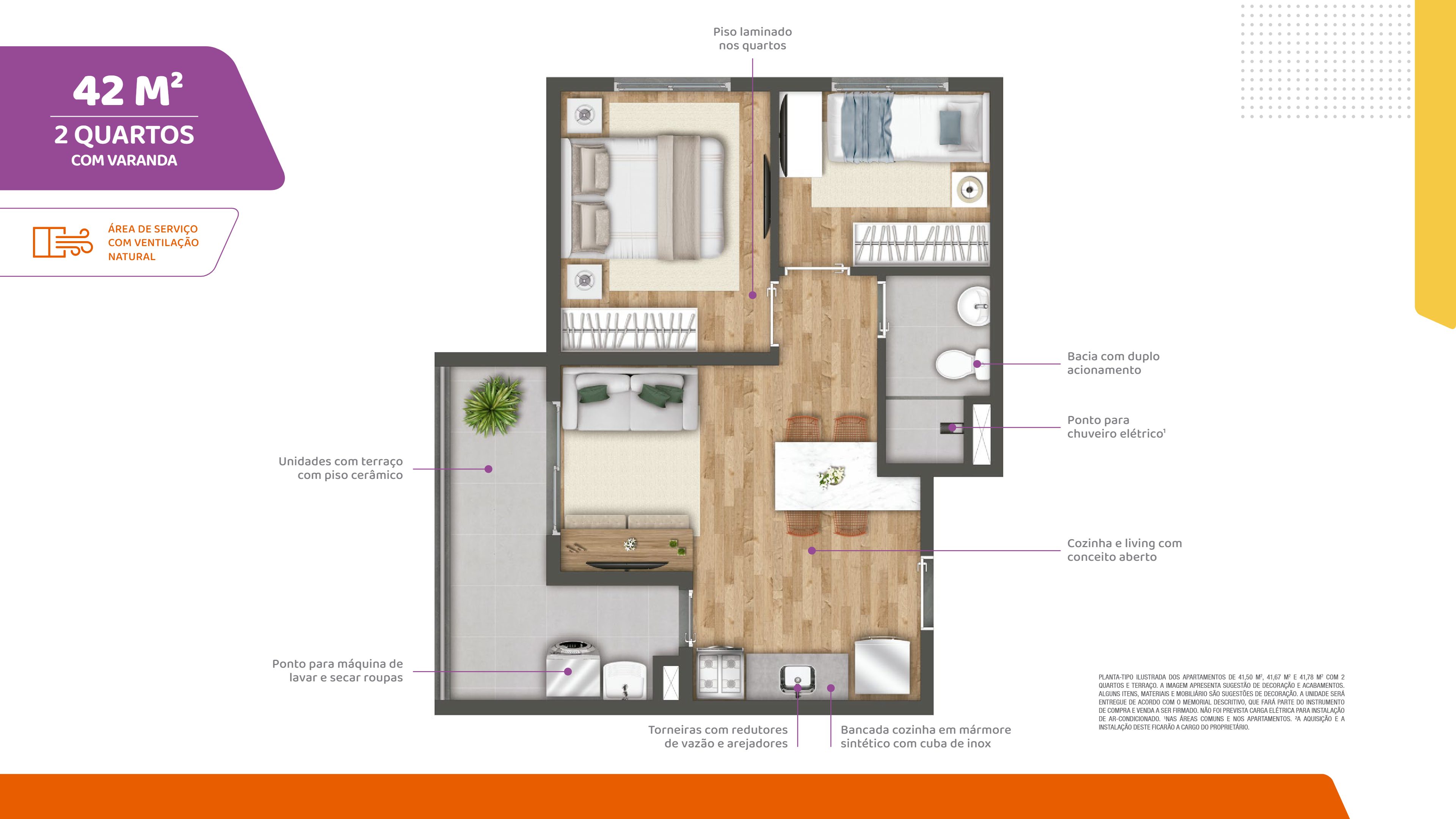 Vibra Estação Giovanni - 2 quartos - 42m² com varanda R2V